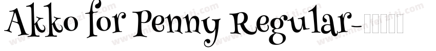 Akko for Penny Regular字体转换